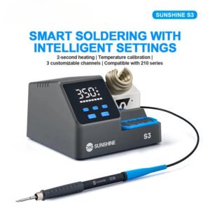 SUNSHINE S3 60W Smart Soldering Iron Station with Intelligent Temperature Control with 210 Series Soldering Tips